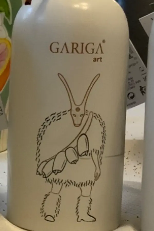Gariga Art 500ml Carnevale Boes e Merdules ceramic bottle