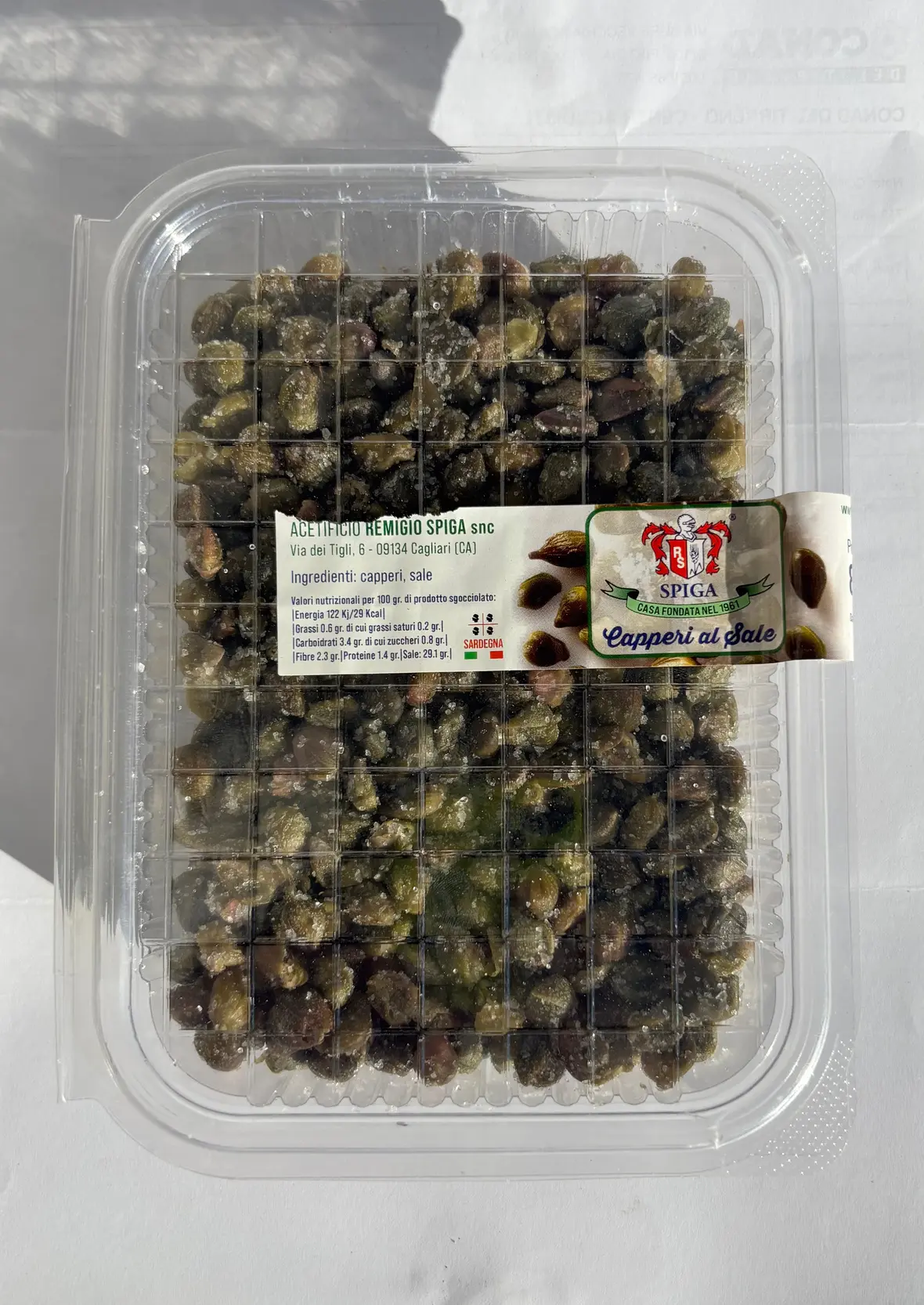Spiga capers in salt 250 g pack