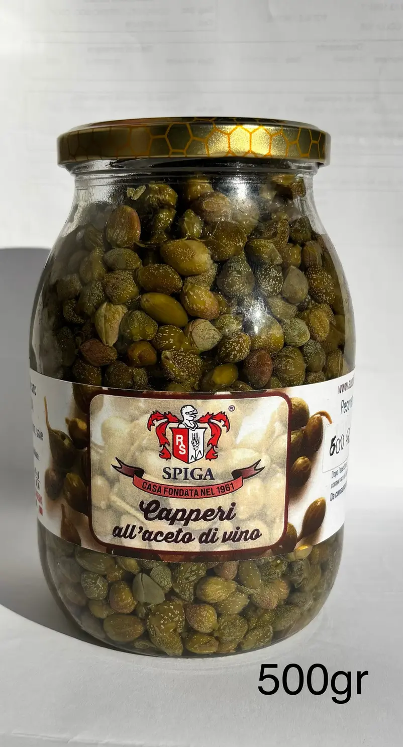 Spiga capers in wine vinegar 500 g jar