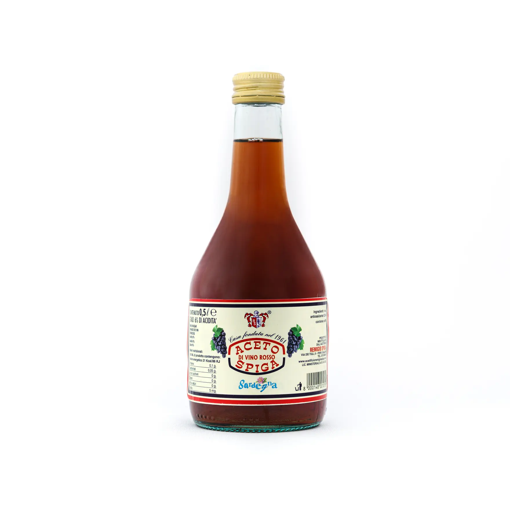 Spiga red wine vinegar 500 ml bottle