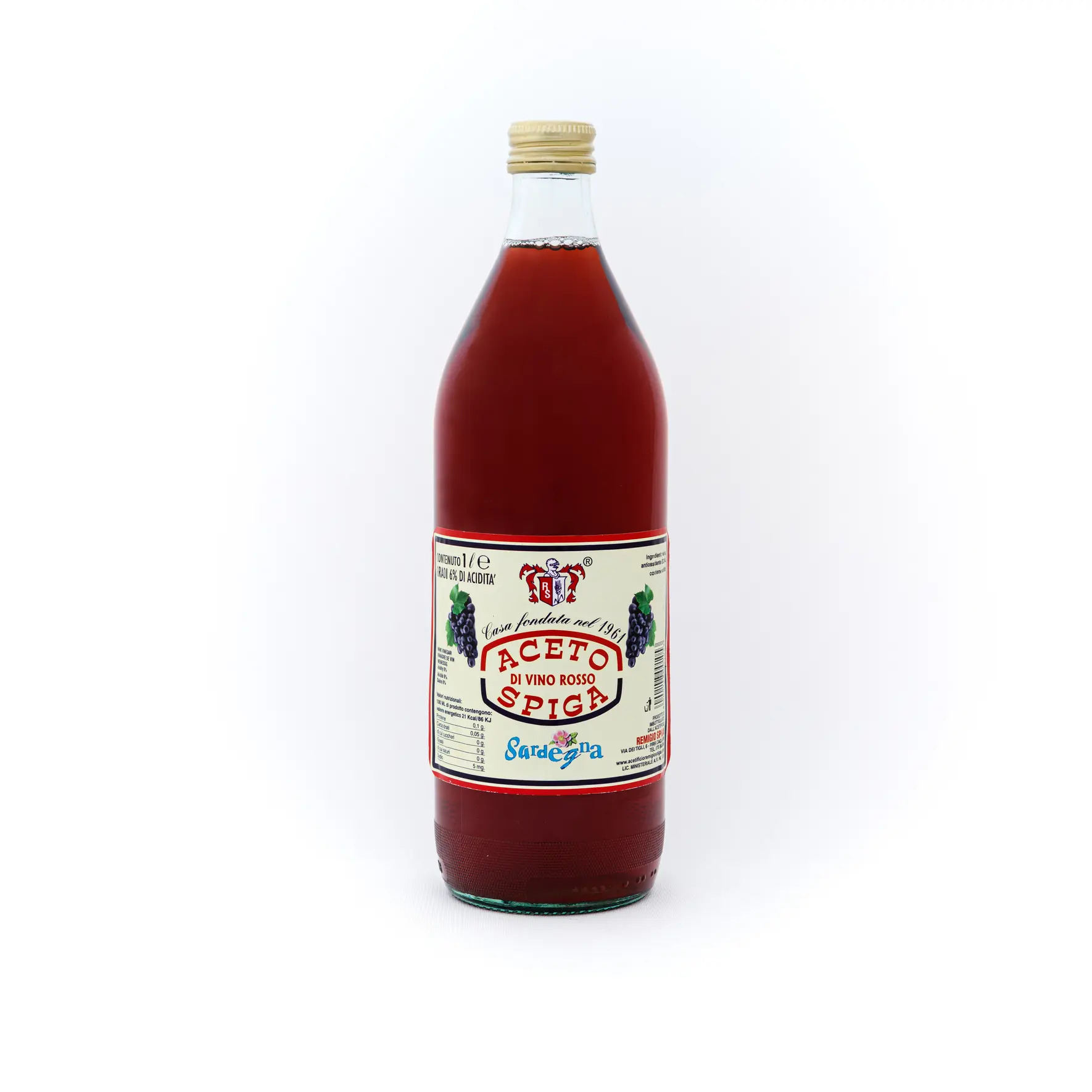 Spiga red wine vinegar bottle