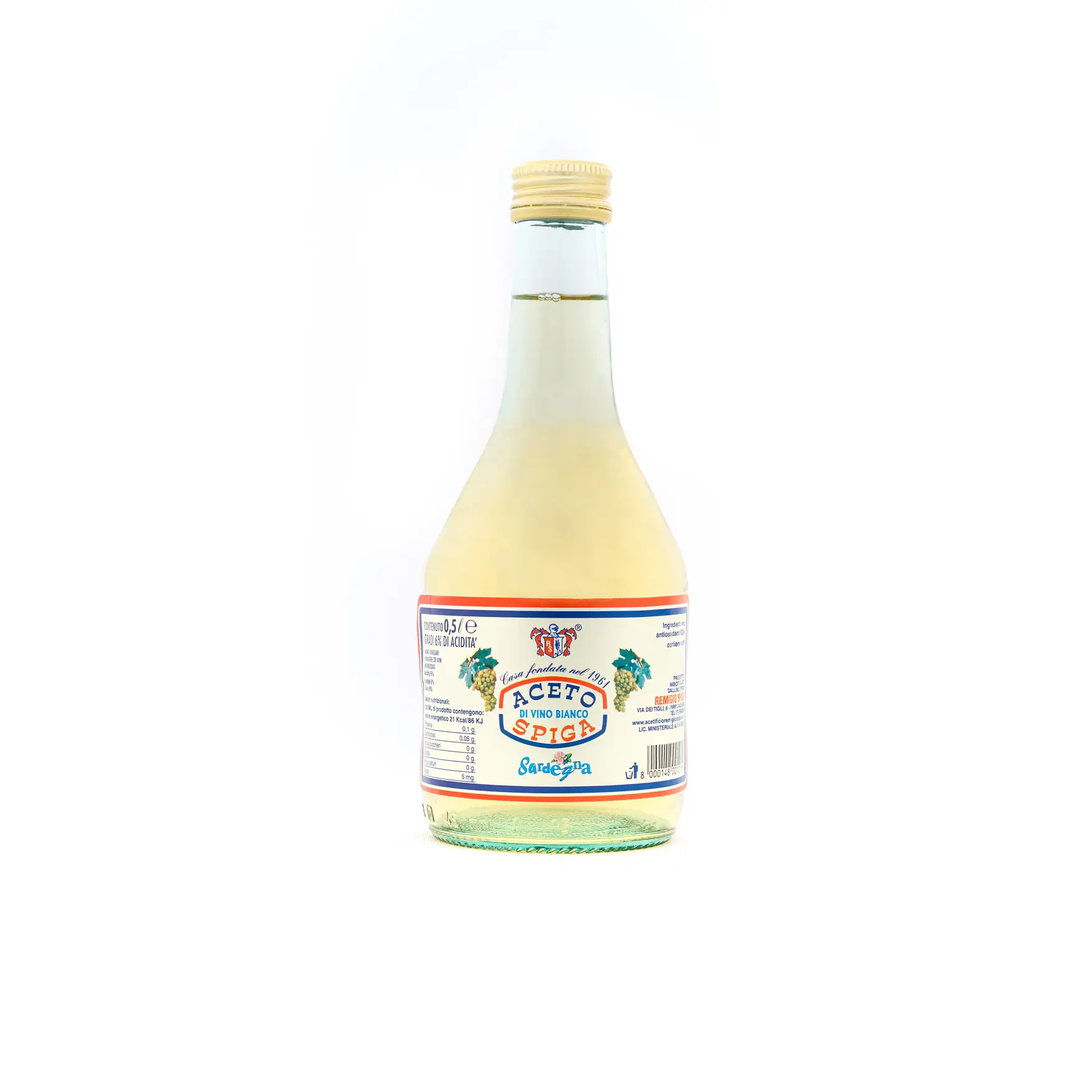Spiga white wine vinegar 500 ml bottle