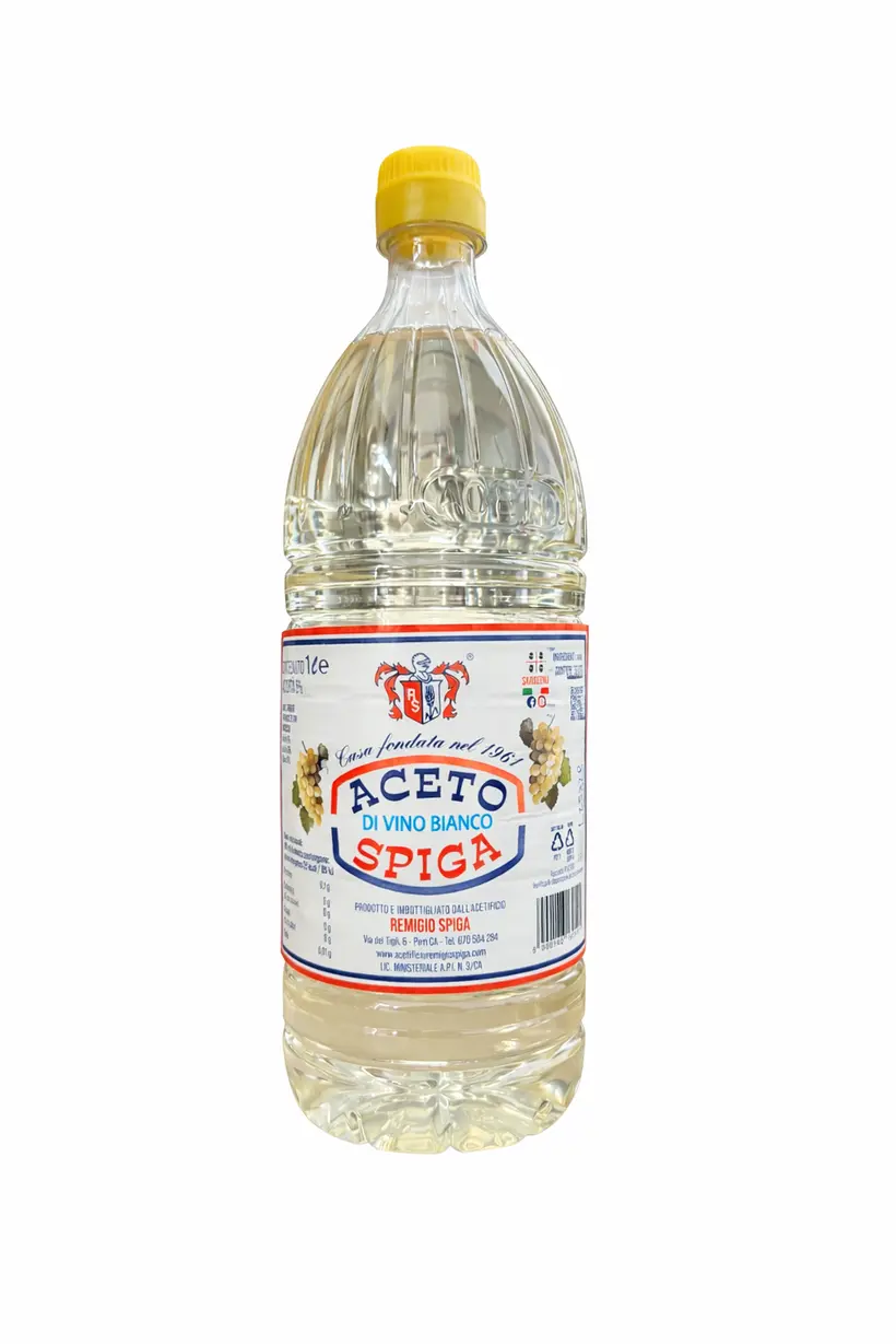 Spiga white wine vinegar PET 1 litre bottle